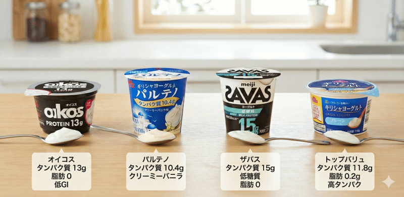 グリークヨーグルトのカロリーを4商品で徹底比較